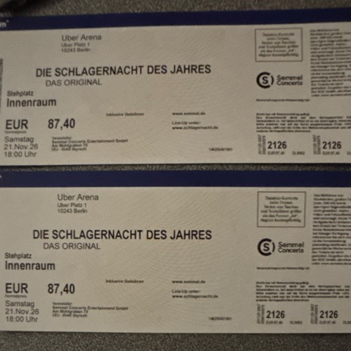 Tickets die schlagernacht - tickets,