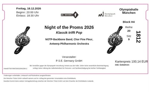 Tickets night the proms - 2, of