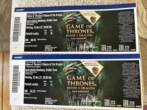 Tickets game thrones - 2, of