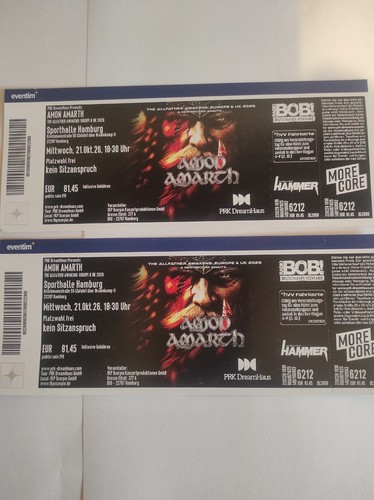 Tickets amon amarth - 2,