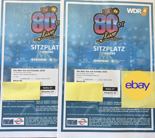 Tickets für die 80er - 2, „die